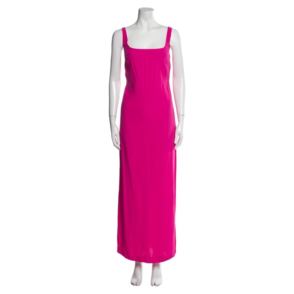 NWT Staud Pink Square Neck Long Dress Gown